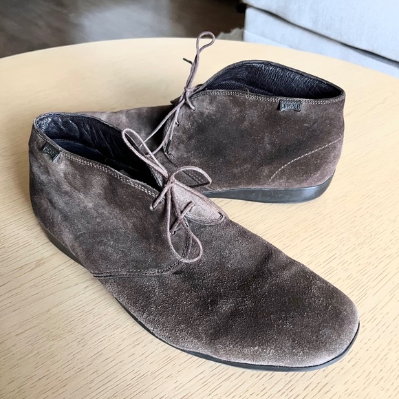 Camper Mens Mauro Brown Suede Leather Lace-up Ankle Chukka Boot Size 44 - Picture 3 of 10
